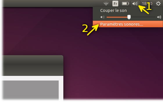 ouvrir les paramètres du son
