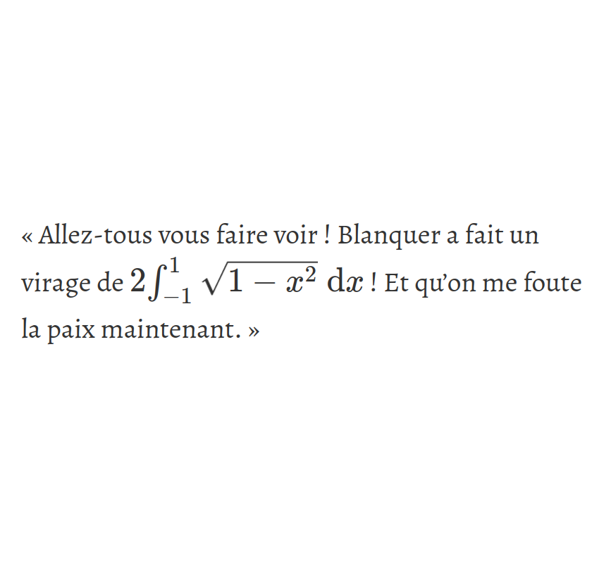 Blanquer fait un virage à Pi radians.