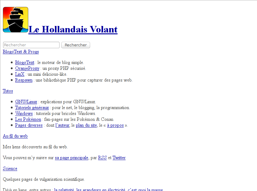 mon site sans CSS