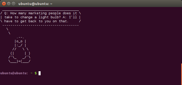 cowsay + fortunes trick