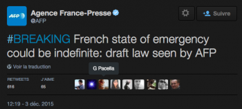 etat d'urgence