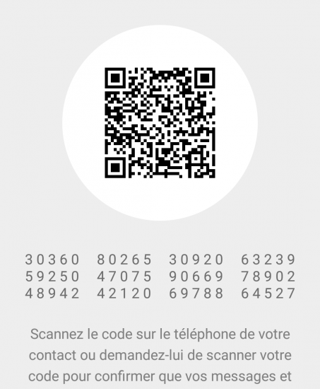 « Security code » d'un contact WhatsApp